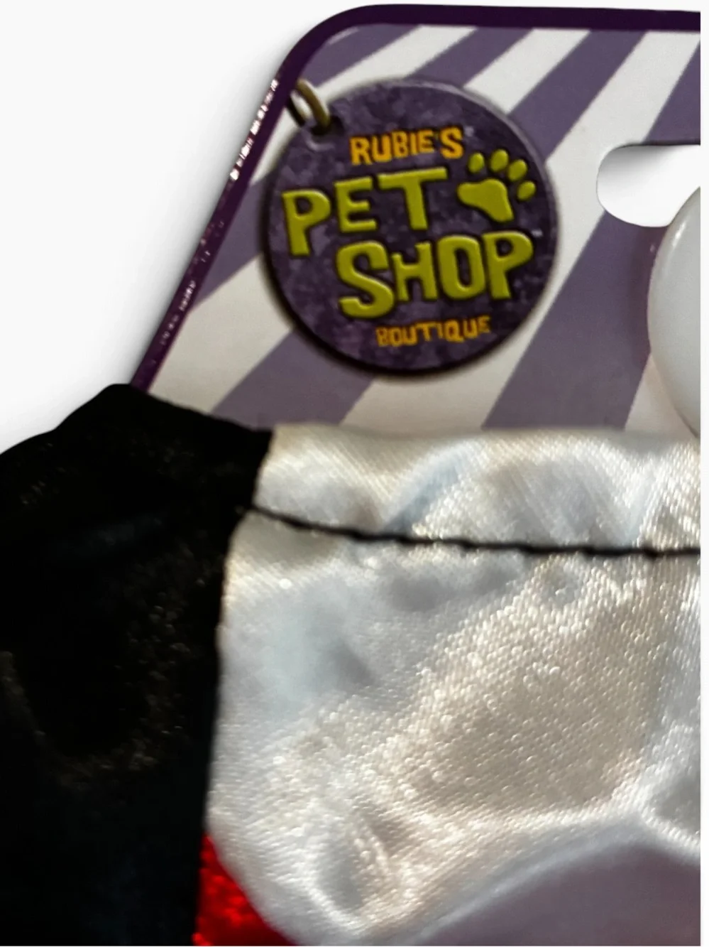 Rubie's Dog/Cat Red and White Little Hooded Dog Cape Costume Brand New